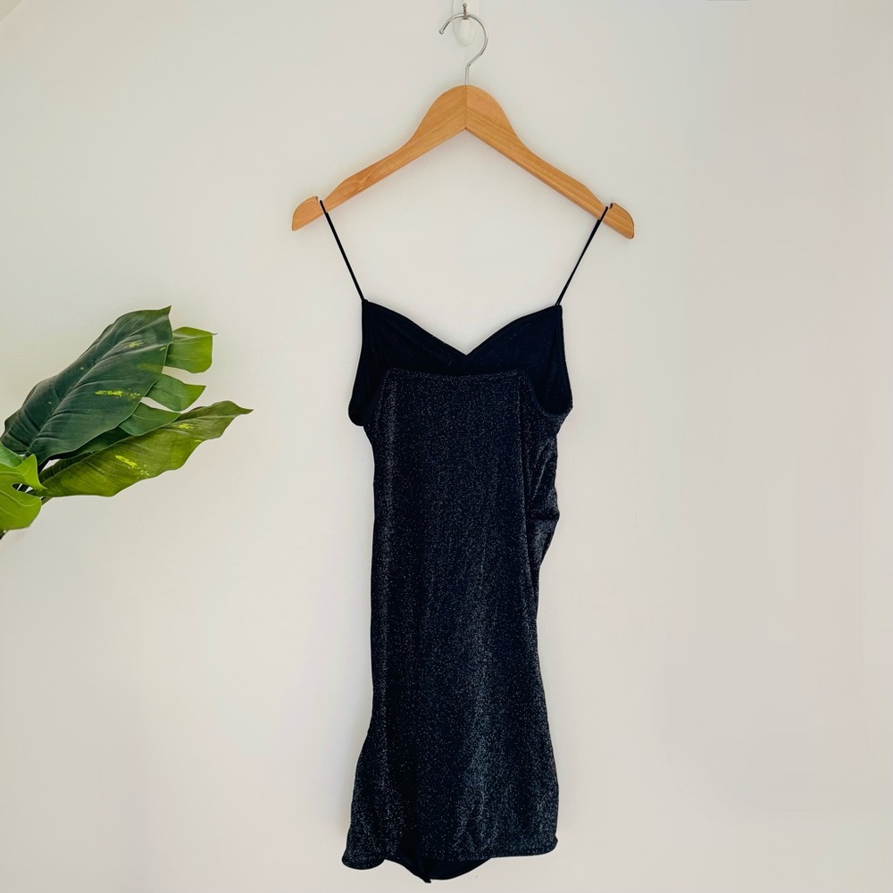 SHEIN | Black Sparkly Spaghetti Strap Dress Size Medium - Picture 3 of 6